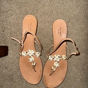 Kate Spade Beige Sandals with Embellishments